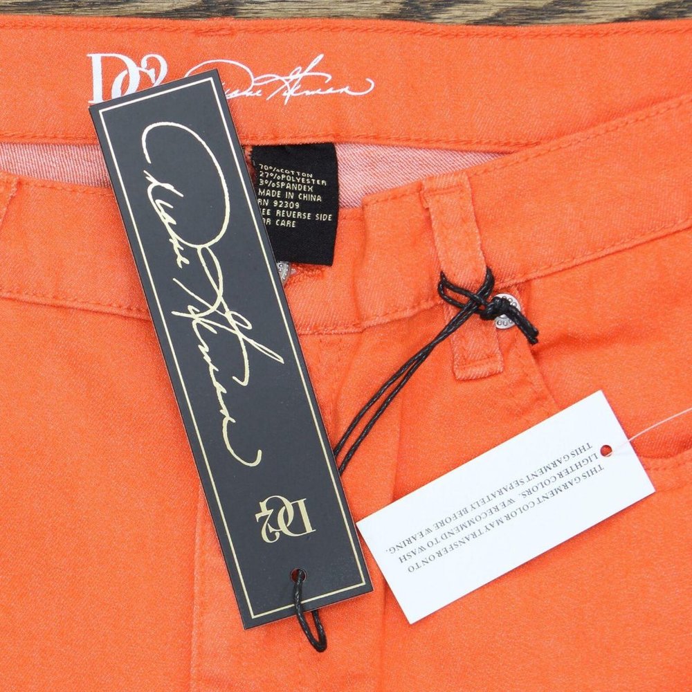 NWT DG2 Printed Skinny Jeans 16P Strawberry Orange - Picture 5 of 8